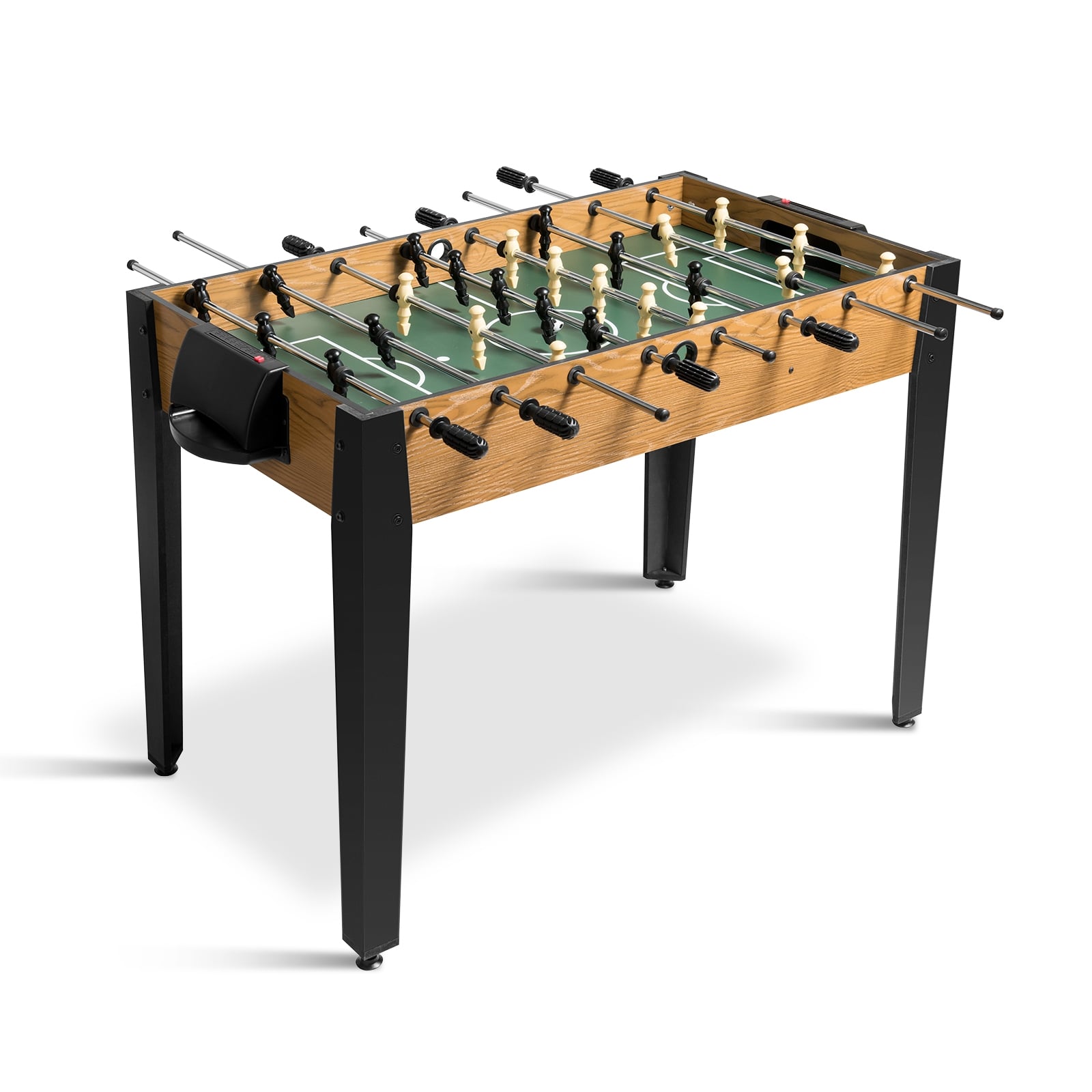 48 Inch Competition Sized Home Recreation Wooden Foosball Table, Brown Game Room at Gallery Canada
