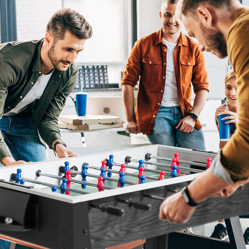 48 Inch Competition Wooden Foosball Table, Black