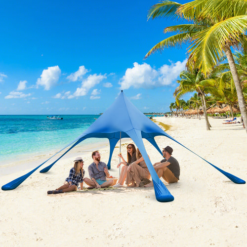 20x20 Feet Beach Canopy Tent, UPF50+ Sun Protection, Blue
