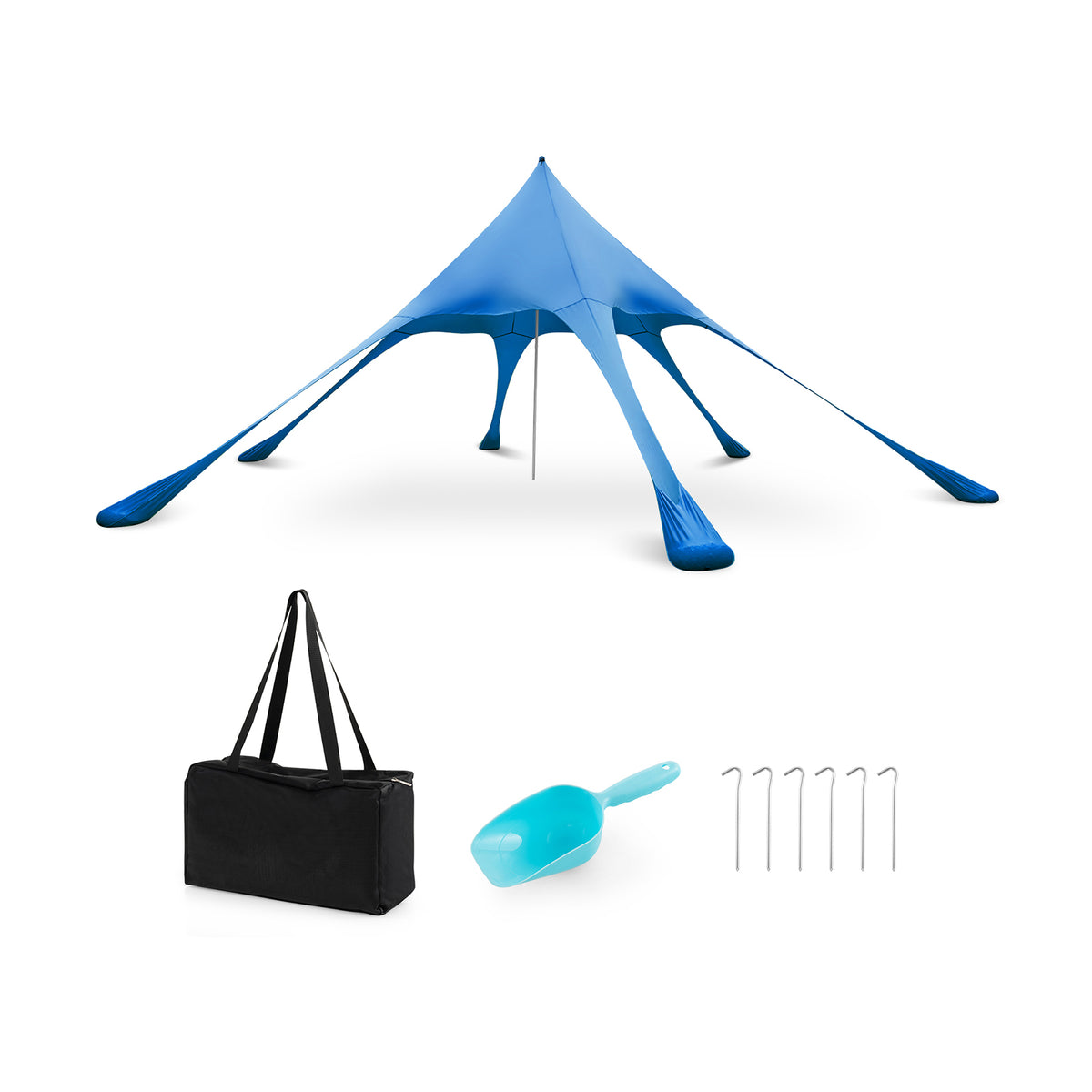 20x20 Feet Beach Canopy Tent, UPF50+ Sun Protection, Blue Canopies Blue at Gallery Canada