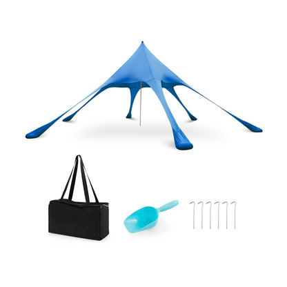 20x20 Feet Beach Canopy Tent, UPF50+ Sun Protection, Blue Canopies Blue at Gallery Canada