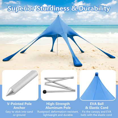 20x20 Feet Beach Canopy Tent, UPF50+ Sun Protection, Blue Canopies at Gallery Canada
