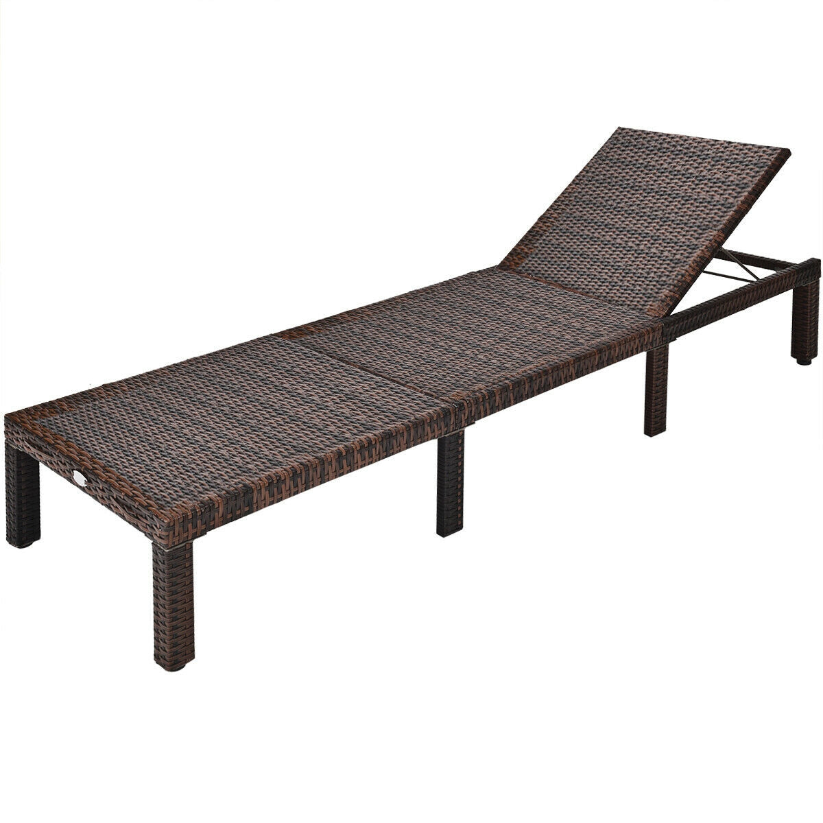 Outdoor Rattan Adjustable Chaise, Brown Outdoor Chaise Lounges at Gallery Canada