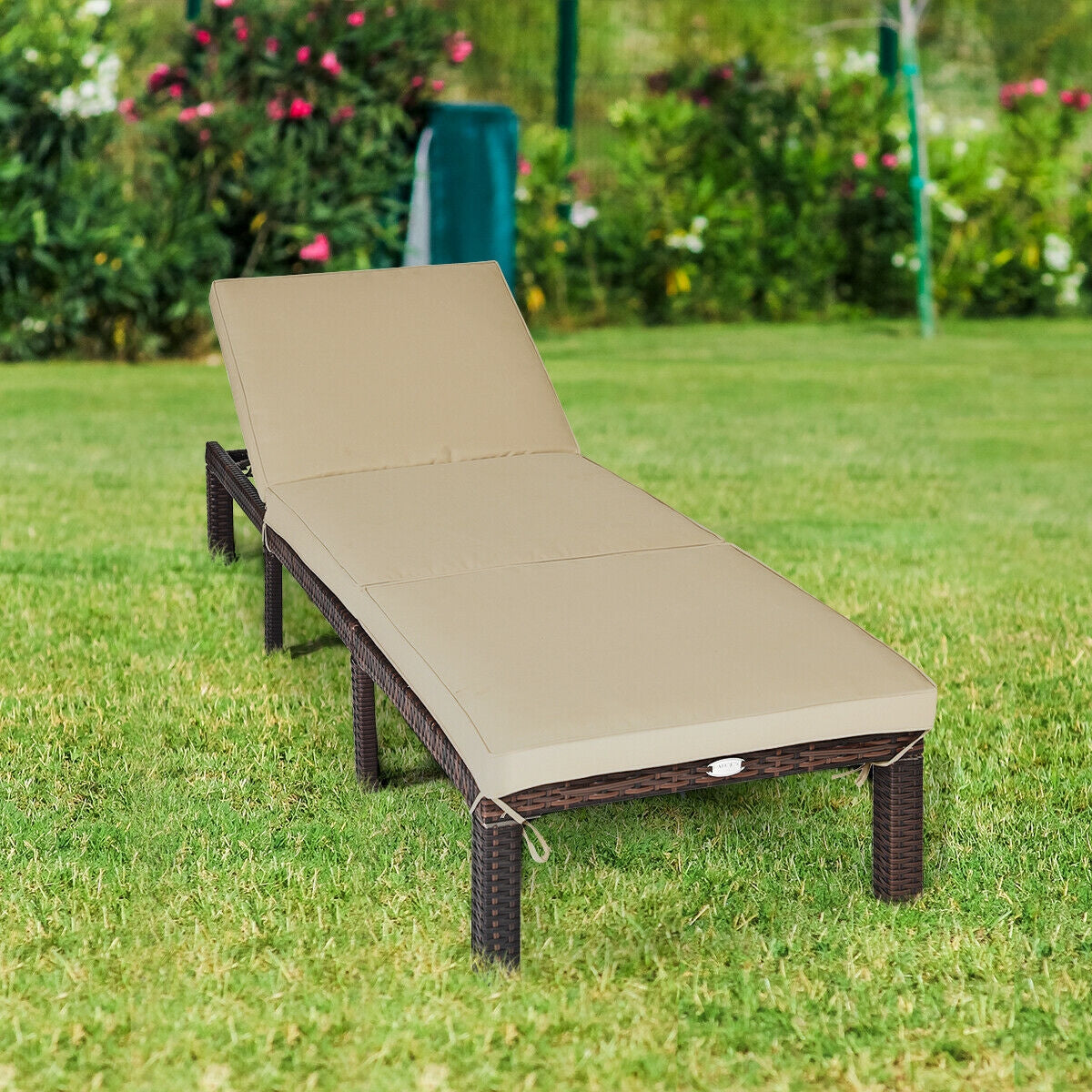 Outdoor Rattan Adjustable Chaise, Brown Outdoor Chaise Lounges at Gallery Canada