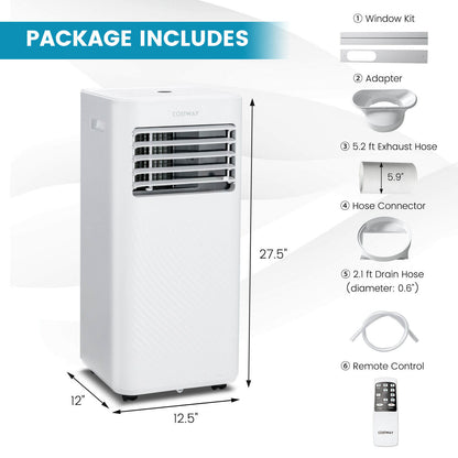 10000 BTU Portable Air Conditioner, Dehumidifier, Sleep Mode, White Portable Air Conditioners at Gallery Canada