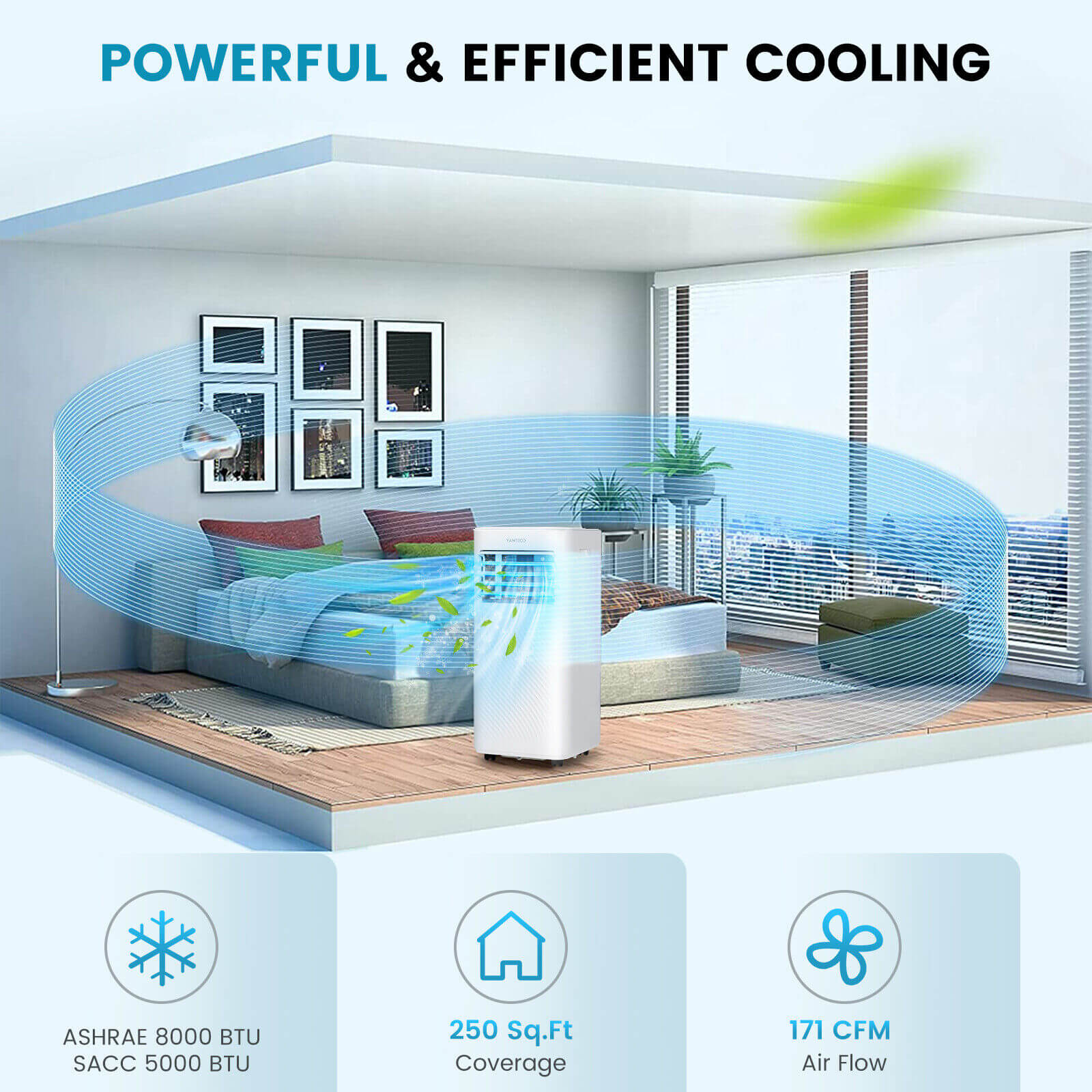 10000 BTU Portable Air Conditioner, Dehumidifier, Sleep Mode, White Portable Air Conditioners at Gallery Canada