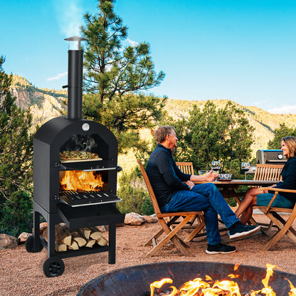 Portable Outdoor Pizza Oven With Pizza Stone, Waterproof Cover, Black Outdoor Grills at Gallery Canada