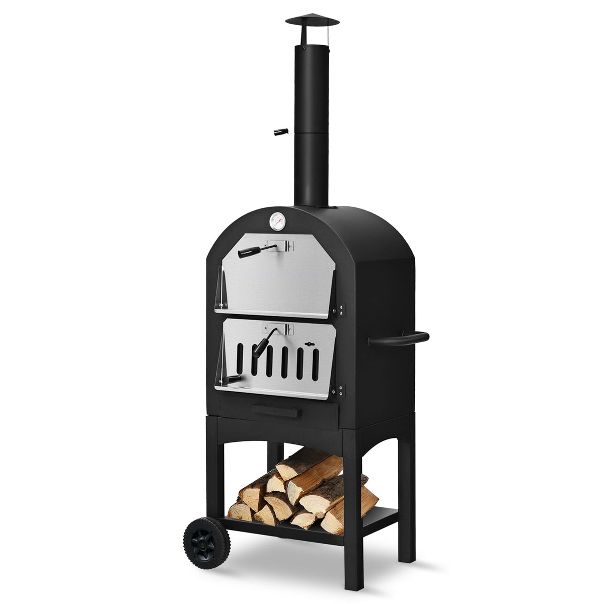 Portable Outdoor Pizza Oven With Pizza Stone, Waterproof Cover, Black Outdoor Grills Black at Gallery Canada