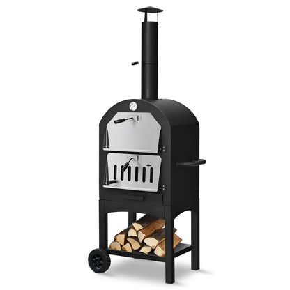 Portable Outdoor Pizza Oven With Pizza Stone, Waterproof Cover, Black Outdoor Grills Black at Gallery Canada