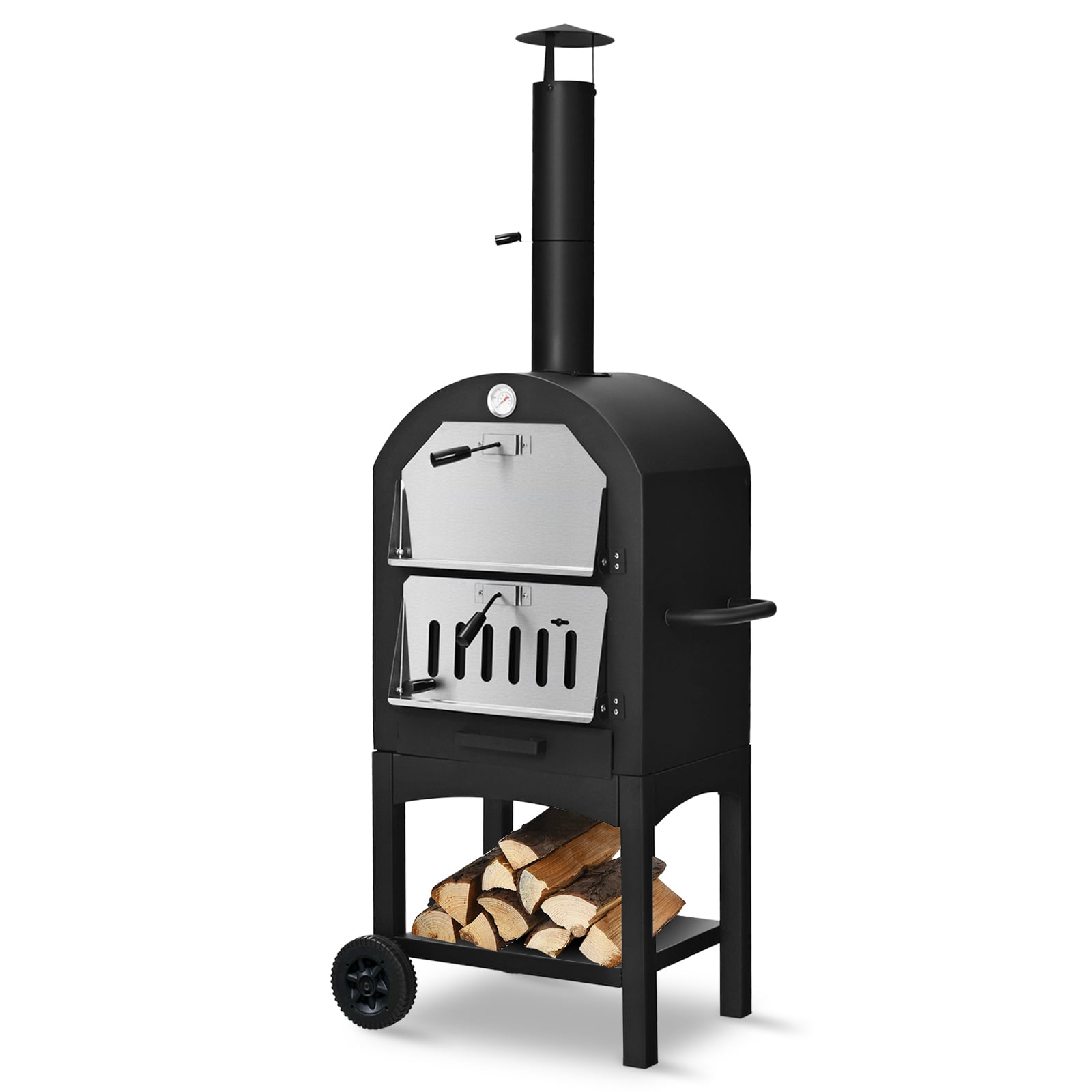 Portable Outdoor Pizza Oven With Pizza Stone, Waterproof Cover, Black Outdoor Grills at Gallery Canada