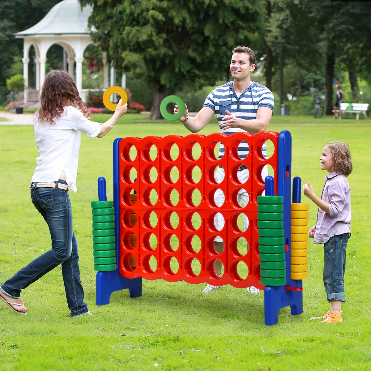 Jumbo 4-To-Score Giant Game Set, 42 Jumbo Rings, Blue Lawn Games at Gallery Canada