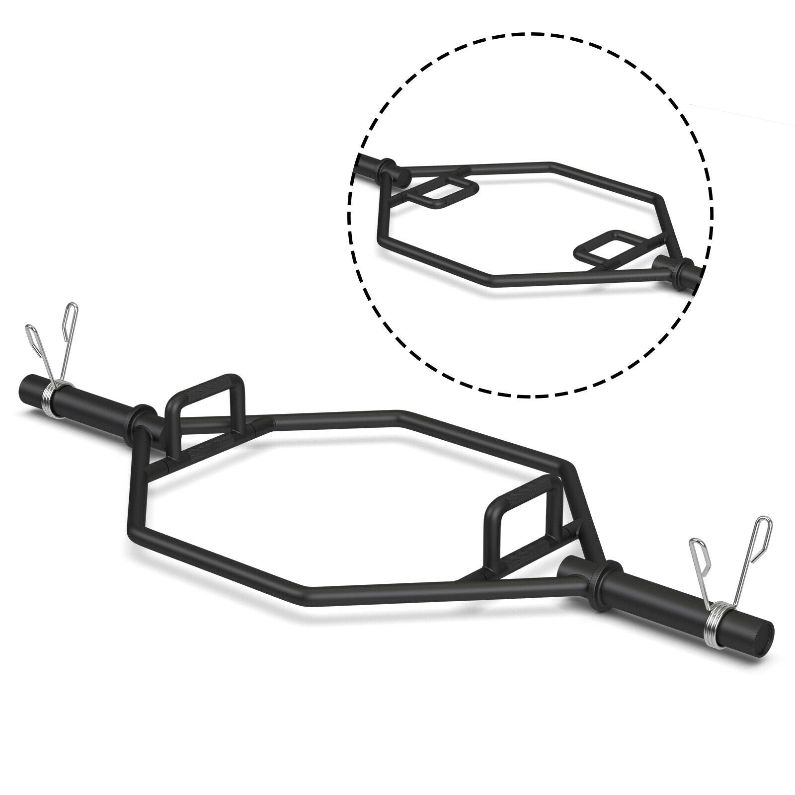 56 Inch Olympic Hexagon Deadlift Trap Bar, Black Benches Racks & Bars at Gallery Canada