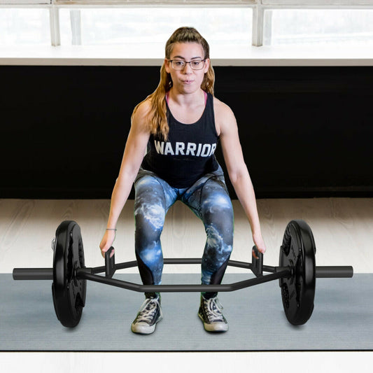 56 Inch Olympic Hexagon Deadlift Trap Bar, Black Benches Racks & Bars Black at Gallery Canada