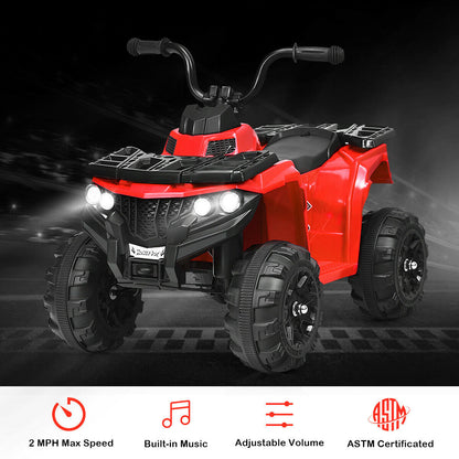 6V Kids Electric Ride On ATV, Red Powered Ride On Toys at Gallery Canada