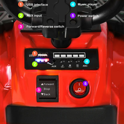 6V Kids Electric Ride On ATV, Red Powered Ride On Toys at Gallery Canada