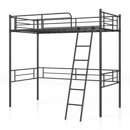 Metal Loft Twin Bed Frame, Black Bunk Bed Frame Black at Gallery Canada