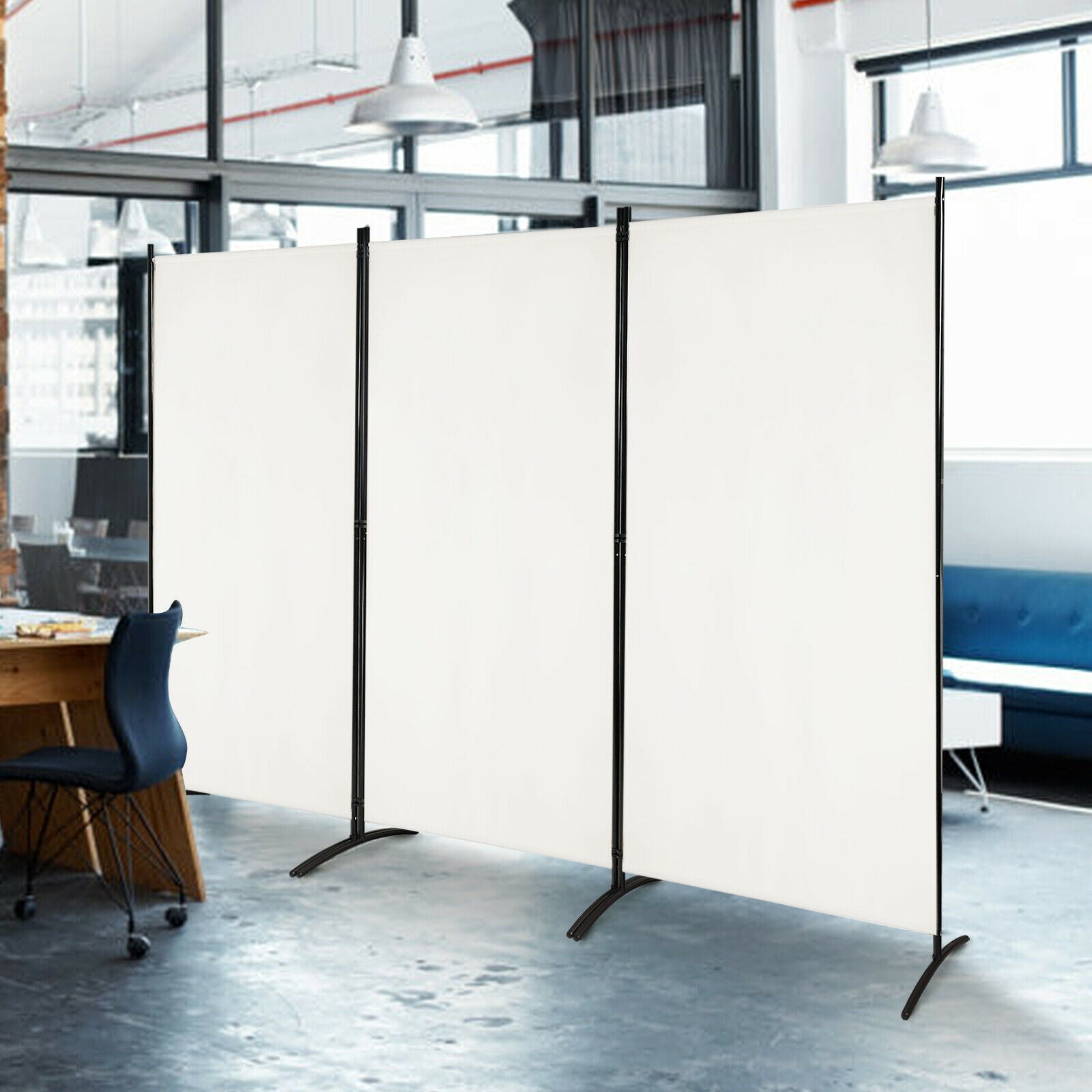 3-Panel Folding Privacy Partition Screen, White Room Dividers at Gallery Canada