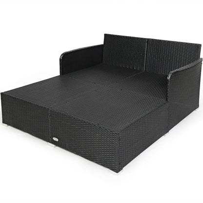 Outdoor Rattan Daybed With Cushions, Turquoise Outdoor Sectionals at Gallery Canada