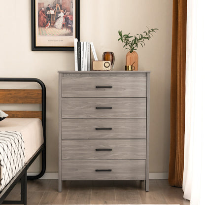 5-Drawer Multipurpose Chest Dresser, Gray Dressers & Chests at Gallery Canada