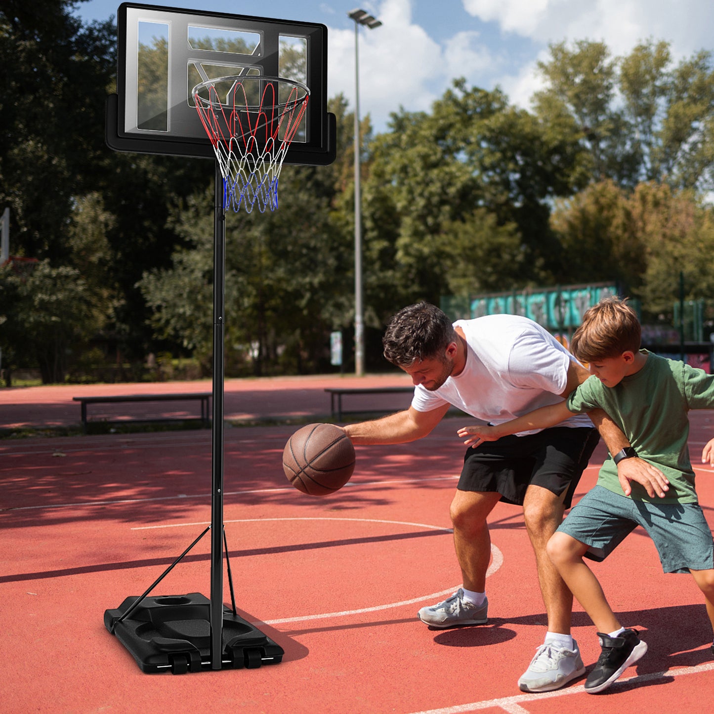 Height Adjustable Portable Shatterproof Basketball Hoop, 2 Nets, Black Sport Equipments at Gallery Canada