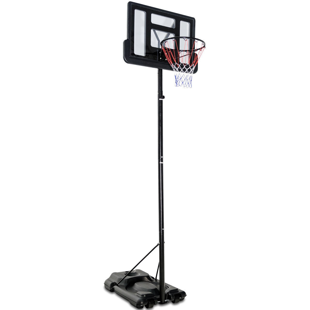 Height Adjustable Portable Shatterproof Basketball Hoop, 2 Nets, Black Sport Equipments Black at Gallery Canada