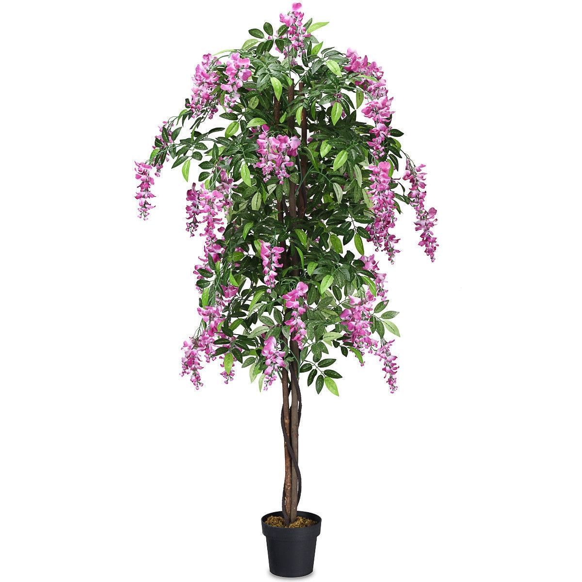 6-Feet Artificial Wisteria Silk Tree, Green Faux Plants at Gallery Canada