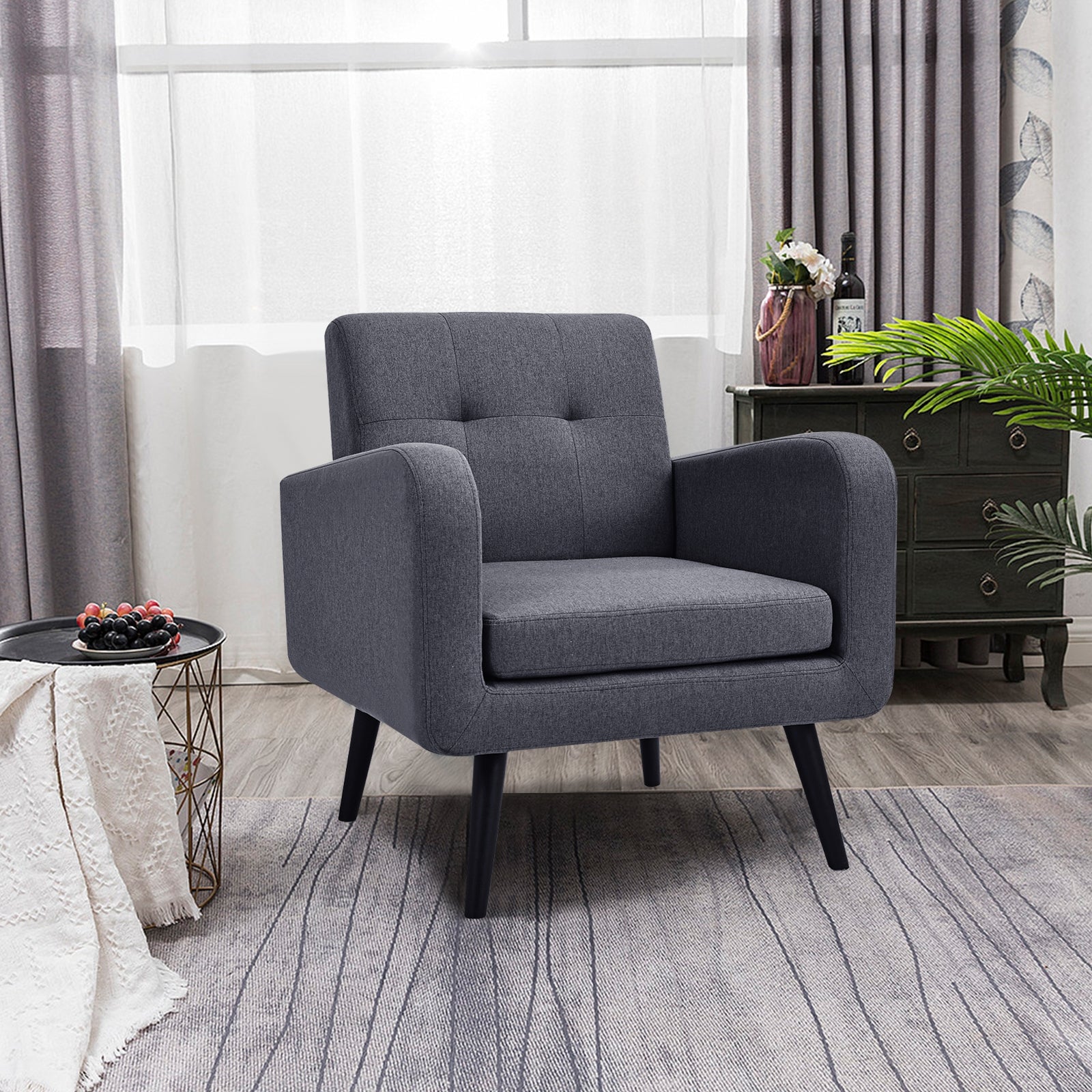 Modern Upholstered Accent Chair, Gray Accent Chairs at Gallery Canada