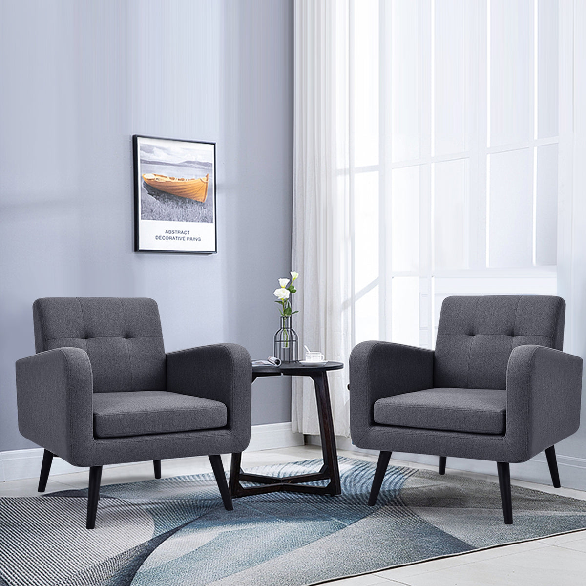 Modern Upholstered Accent Chair, Gray Accent Chairs at Gallery Canada