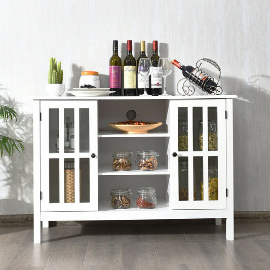 Wooden TV Stand Console Cabinet, 50 Inch, White Entertainment Centers & TV Stands White at Gallery Canada