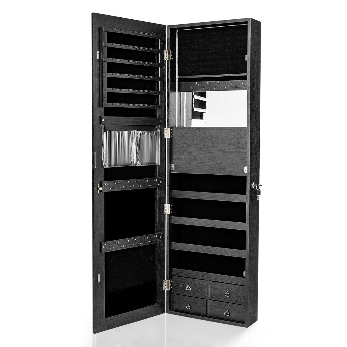 Multipurpose Storage Cabinet, 4 Drawers, Black Jewelry Armoires Black at Gallery Canada
