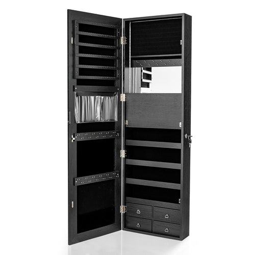 Multipurpose Storage Cabinet, 4 Drawers, Black