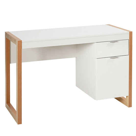 Modern Computer Desk, Study Table Workstation, White Writing Desks White at Gallery Canada