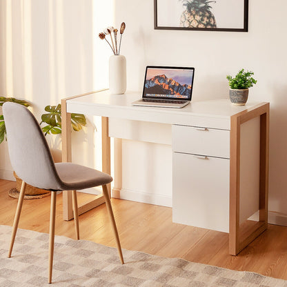 Modern Computer Desk, Study Table Workstation, White Writing Desks at Gallery Canada