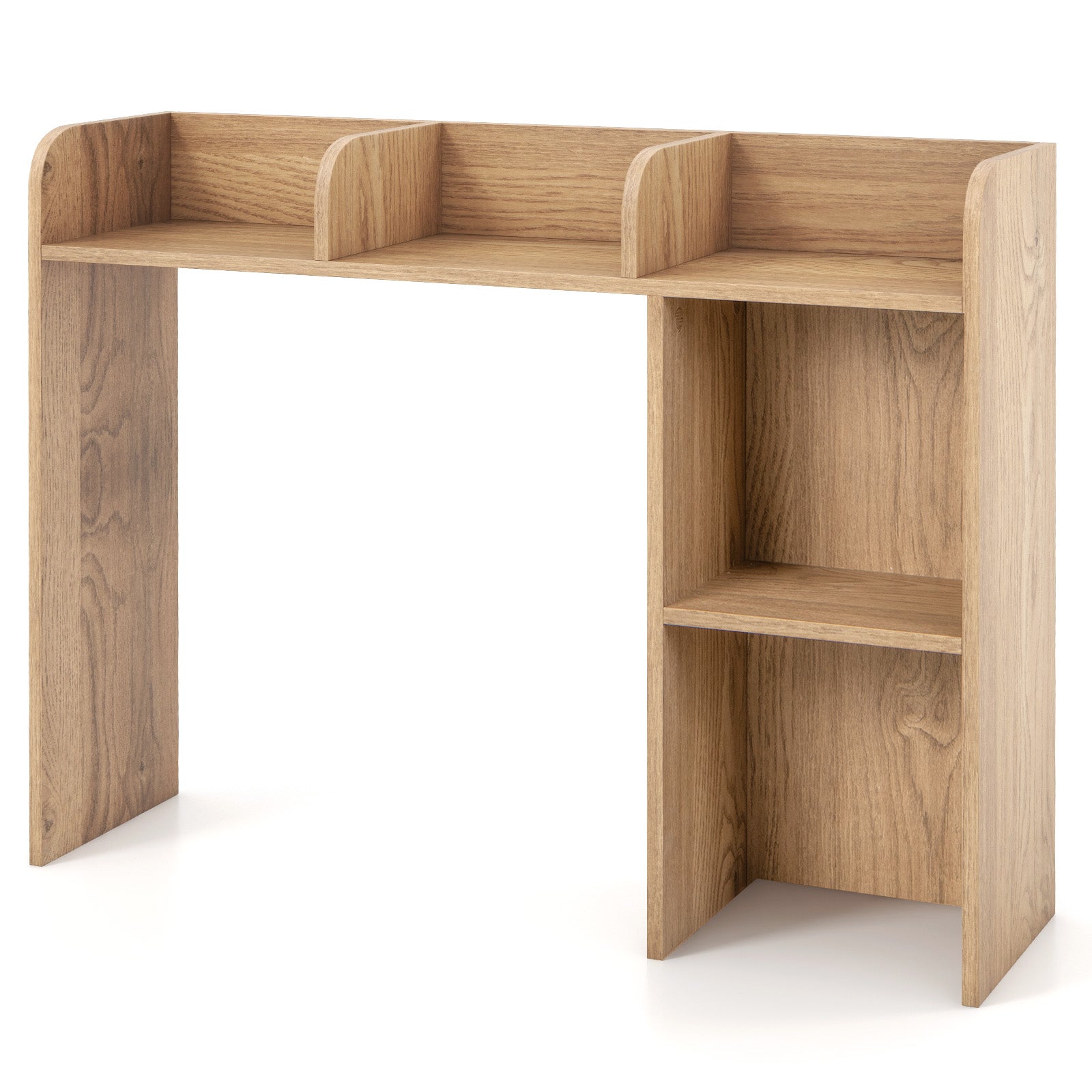 3-Tier Desk Bookshelf, 4 Shelves, Natural Bookcases at Gallery Canada
