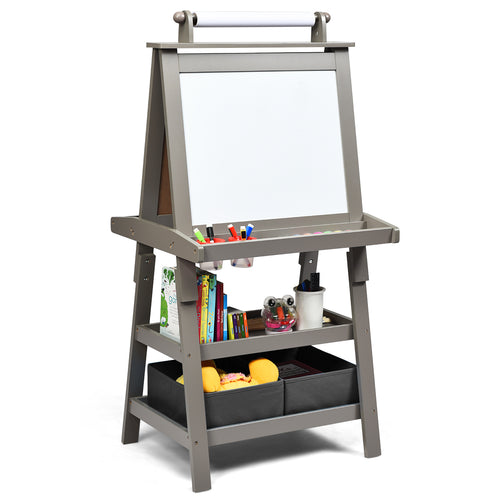 3 In 1 Double-Sided Art Easel, Gray