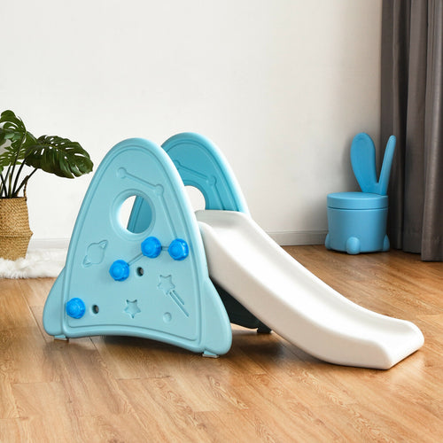 Freestanding Baby Slide, Indoor Play Climber Set, Blue