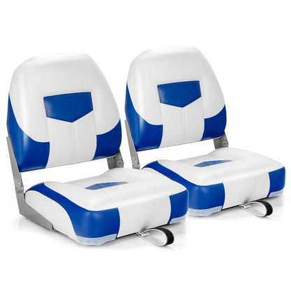 Set Of 2 Folding Low Back Fishing Boat Seats, Blue Swimming at Gallery Canada