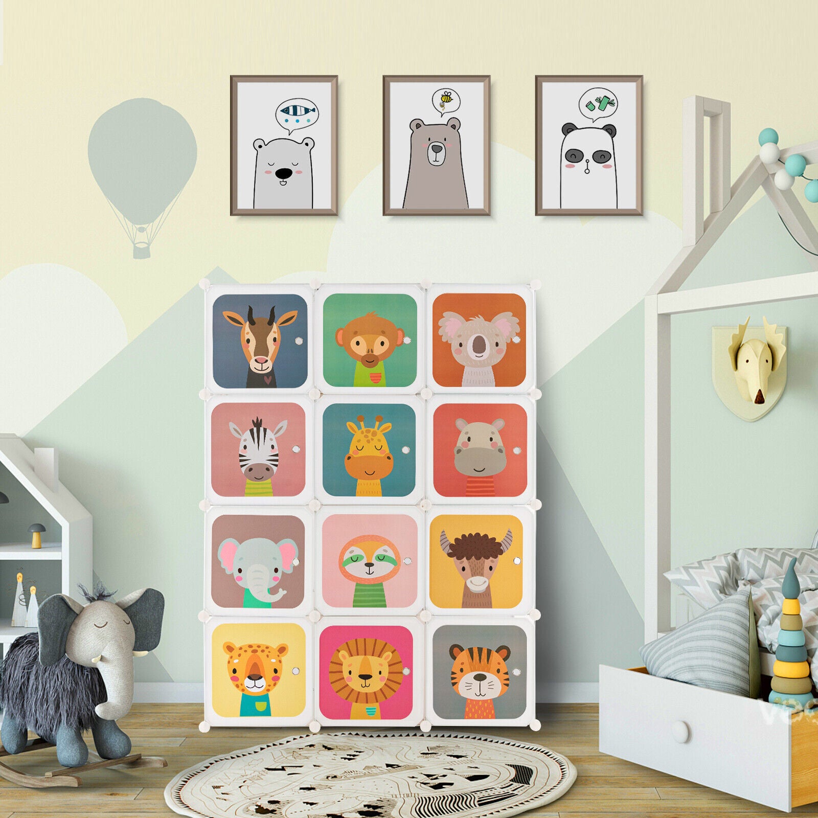 12 Cube Kids Wardrobe Closet, White Kids Storage at Gallery Canada