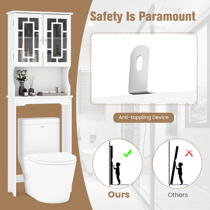 Bathroom Spacesaver Over the Toilet Door Storage Cabinet, White Bathroom Etagere at Gallery Canada