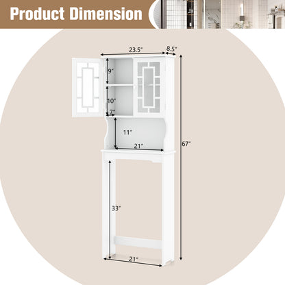 Bathroom Spacesaver Over the Toilet Door Storage Cabinet, White Bathroom Etagere at Gallery Canada