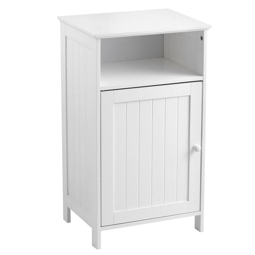 Freestanding Adjustable Shelf Floor Storage Cabinet, White