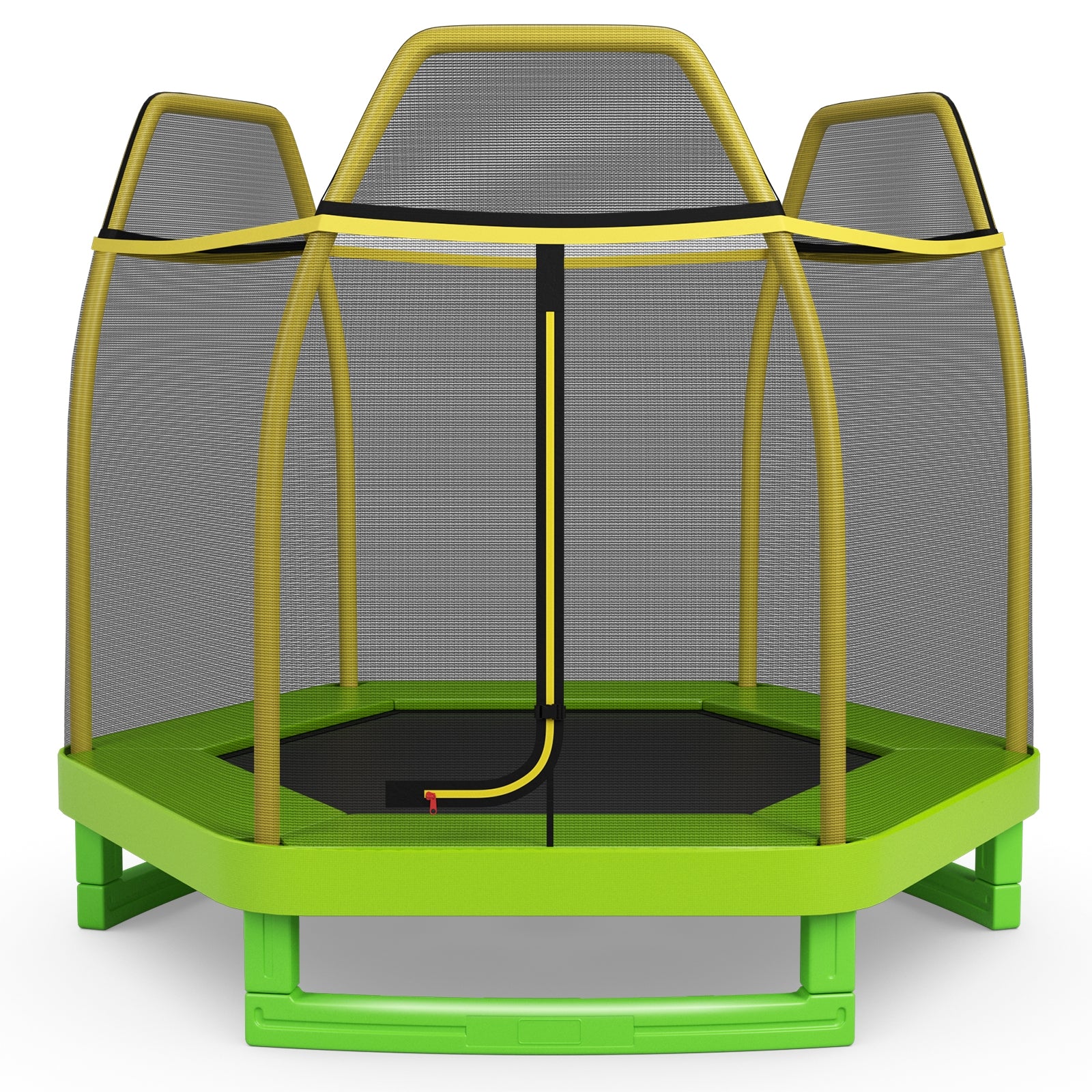 7FT Kids Trampoline With Safety Enclosure Net, Green Trampolines at Gallery Canada