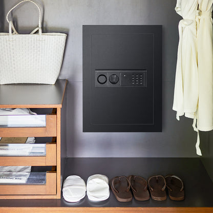 Digital Flat Recessed Wall Safe, Security Lock Gun Cash Box, Black Safe Box at Gallery Canada