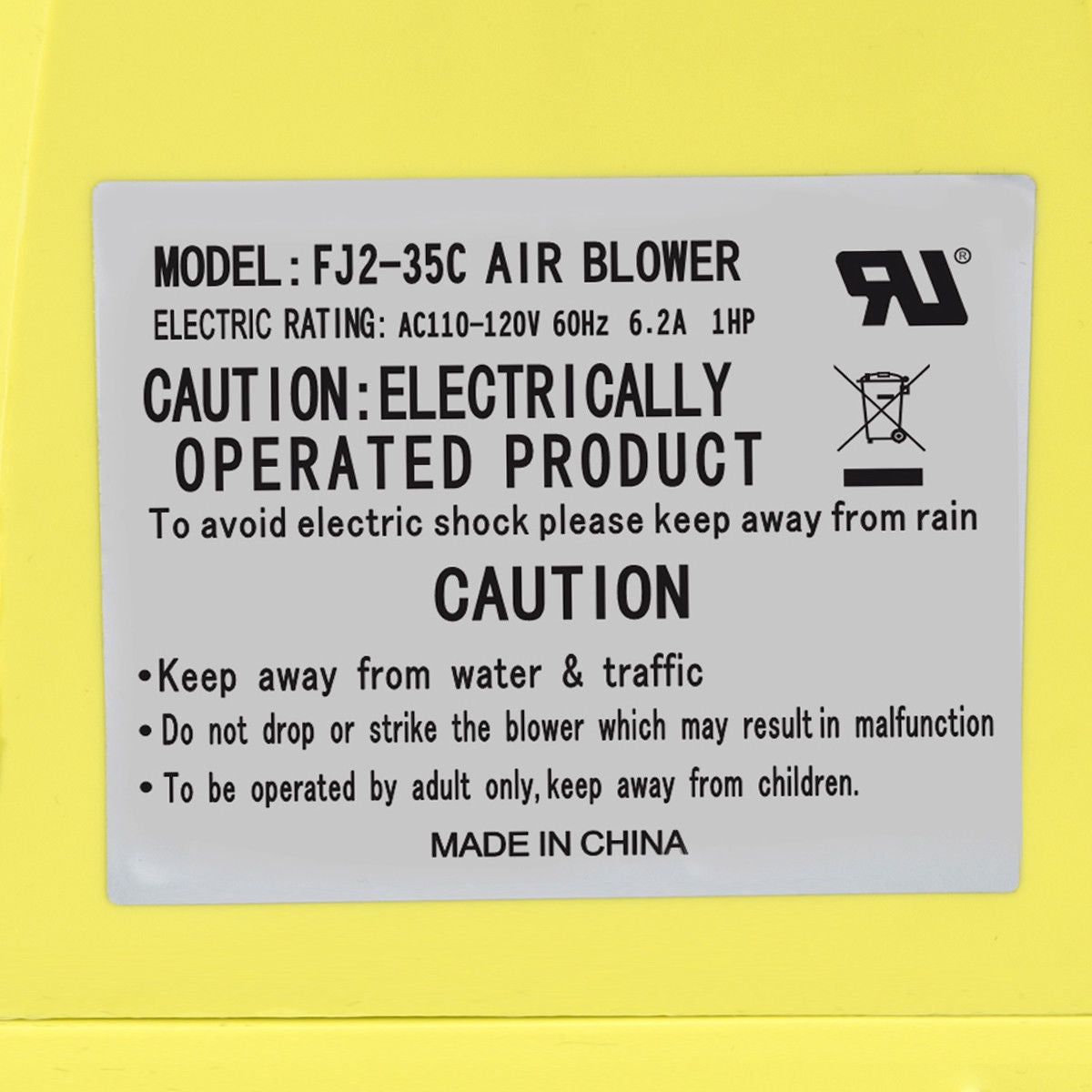 1.0 HP Air Blower Pump Fan, 735 W, For Inflatable Bounce House Air Blowers at Gallery Canada