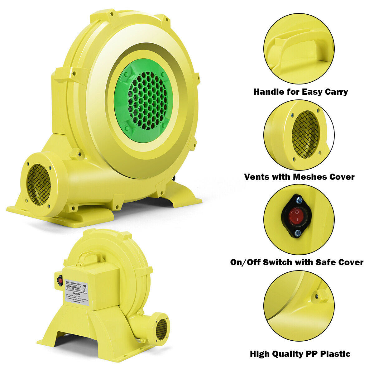 1.0 HP Air Blower Pump Fan, 735 W, For Inflatable Bounce House Air Blowers at Gallery Canada