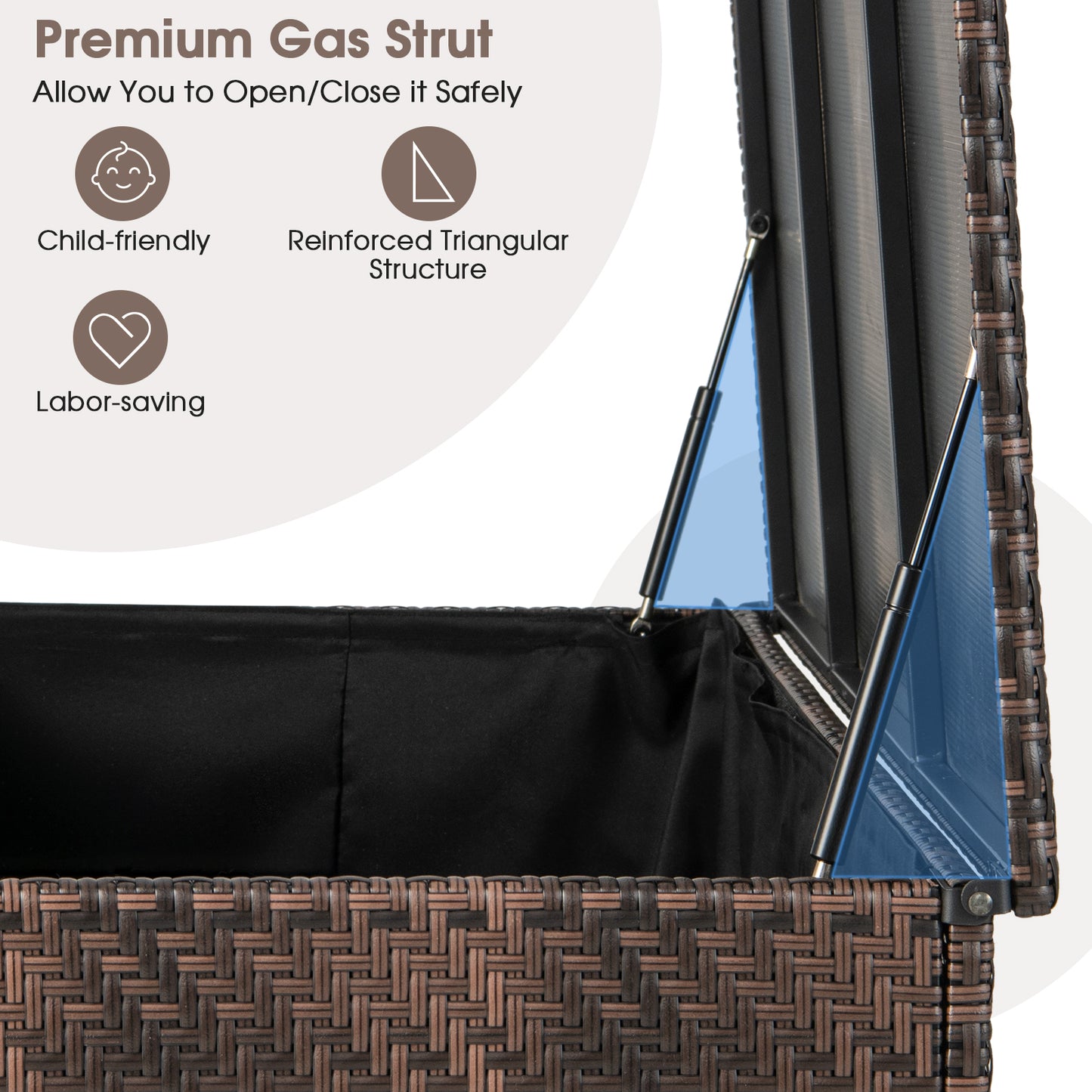96 Gallon PE Wicker Outdoor Storage Box, 4 Wheels, Brown Sheds & Outdoor Storage at Gallery Canada