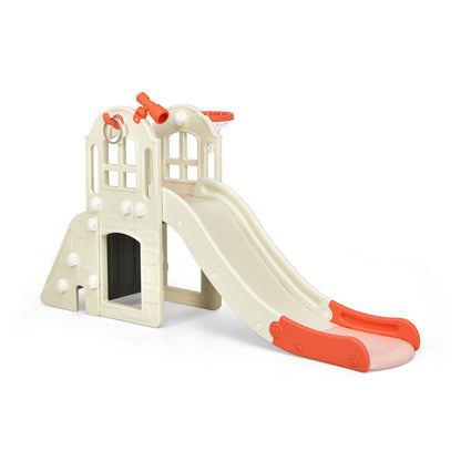 6-In-1 Large Kids Climber Slide Playset, Pink Climbers & Slides at Gallery Canada