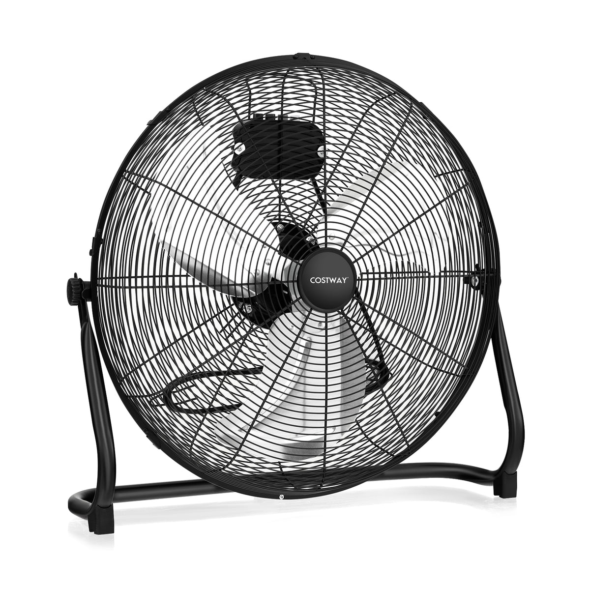 3-Speed High Velocity Floor Fan, Adjustable Tilt, Black Fans Black at Gallery Canada