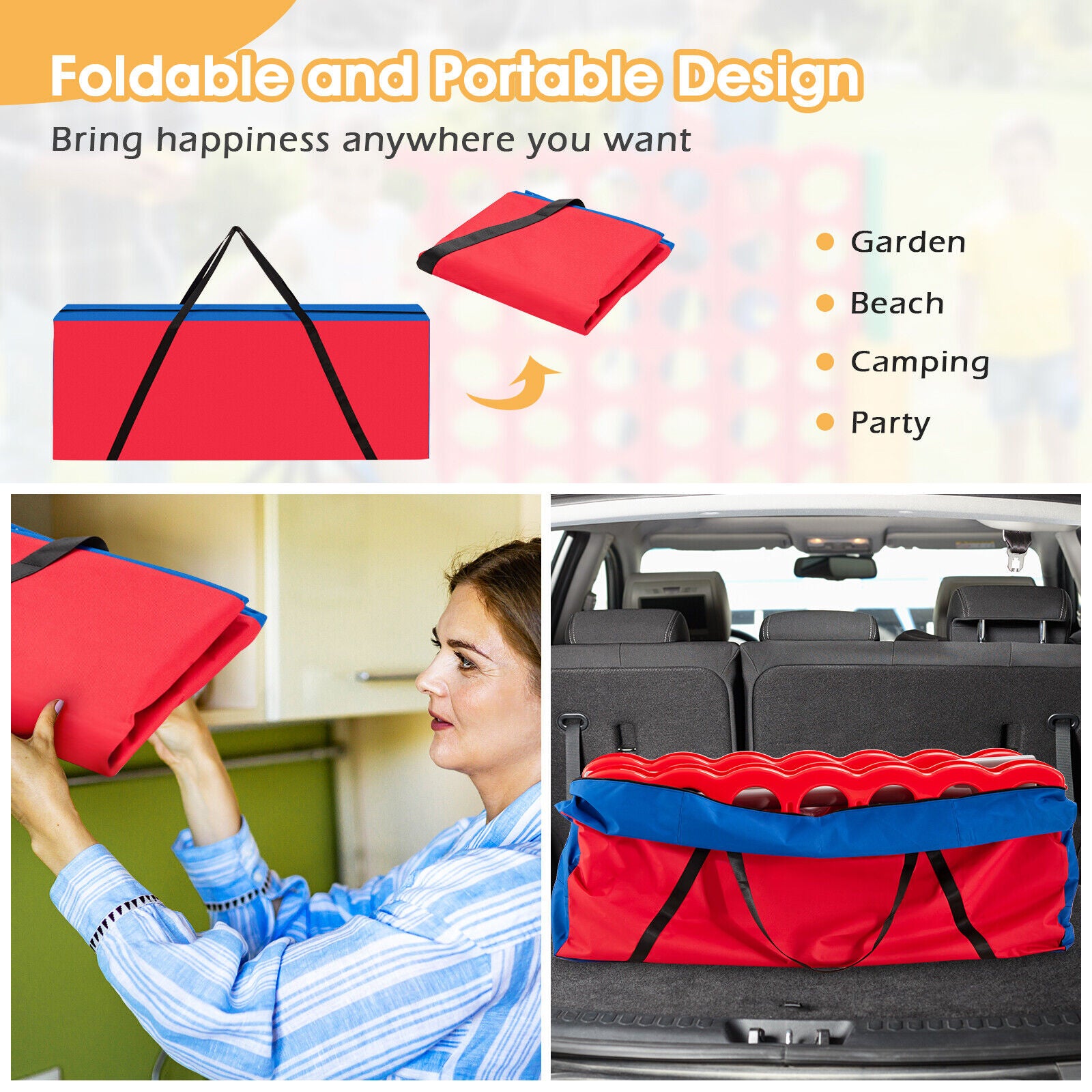 Carrying Bag For 4-To-Score Giant Game Set, Durable Zipper, Red Lawn Games at Gallery Canada