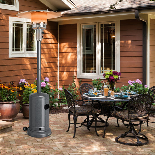 50000 BTU Propane Gas Heater, Steel, Gray Patio Heaters Gray at Gallery Canada